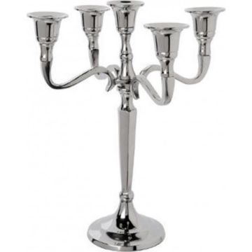 Atmosphera метален свещник – 5-раменен, алуминий и стомана, височина 27 см, елегантна трапезна декорация