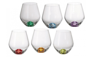 BOHEMIA TORI Color чаши ниски 500мл 6ца