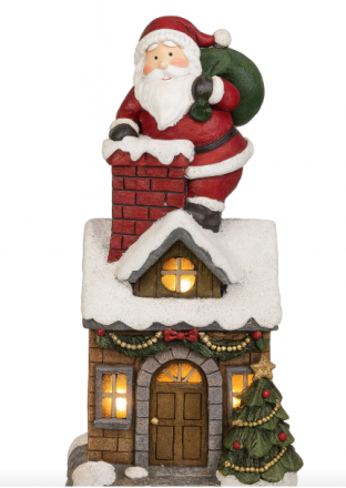 Atmosphera коледна декорация SANTA & CHIMNEY VILLAGE
