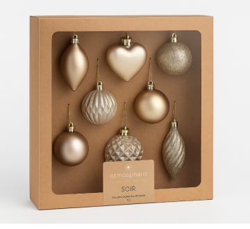 Atmosphera Коледна декорация за елха кутия 7бр SOIR