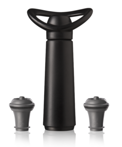 VacuVin комплект помпа за вакуум+2 тапи кутия black NEW