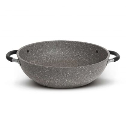 Flonal Monolite Induction съд Ø 28 cm с две термоустойчиви дръжки и каменно покритие Magma‑Tech Plus – произведен в Италия