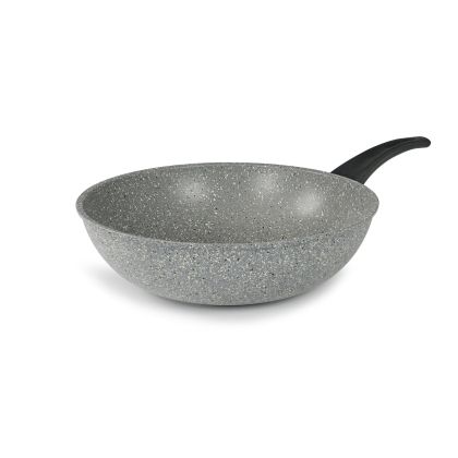 Flonal Wok Dura Induction Ø28–32 cm – каменно покритие, незалепващ уок за индукция и газ, произведен в Италия