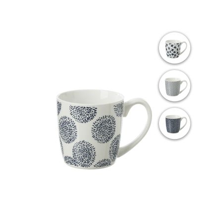 Secret de Gourmet Bohemia Mug (300 ml) – порцеланова чаша с черно-бели графични мотиви от серията Bohemia