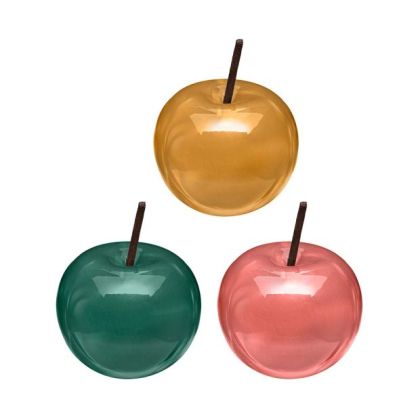 Atmosphera керамична ябълка (Apple Deco), висока около 10 см, лъскава декоративна фигурка
