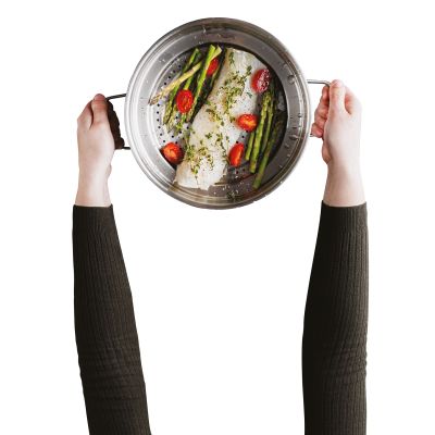 Съд за готвене на пара Graphite Leo 20-24см