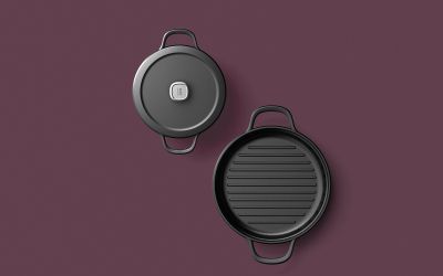 BergHOFF грил тиган ф26см чугун Graphite LEO