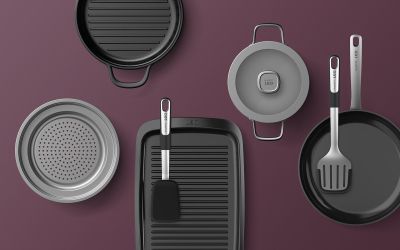 BergHOFF грил тиган ф26см чугун Graphite LEO