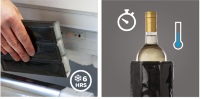 VacuVin настолен охладител за вино HEXO sand