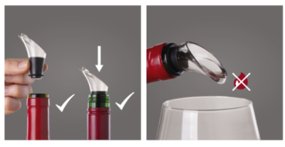 VacuVin кристална наливка за вино 2бр