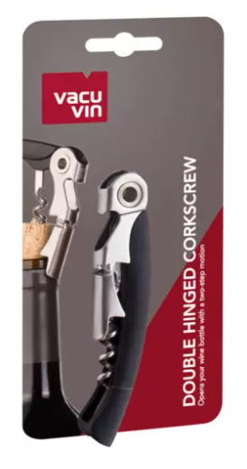VacuVin тирбушон сервитьорски Corkskrew с двоен шарнир лагер