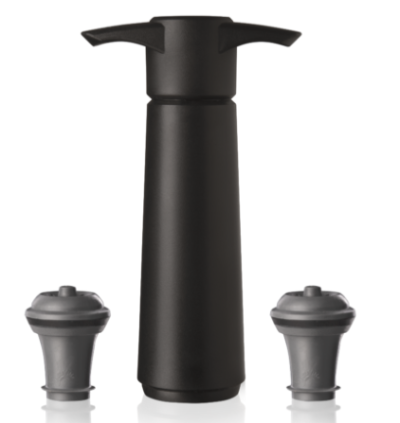 VacuVin комплект помпа за вакуум+2 тапи кутия black