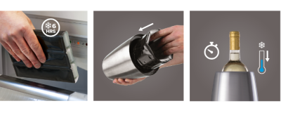 VacuVin настолен охладител за вино Инокс