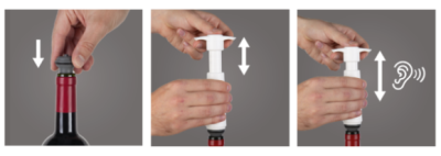 VacuVin помпа за вакуум +1 тапа Saver white