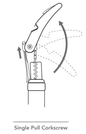VacuVin тирбушон с едно изтегляне черен