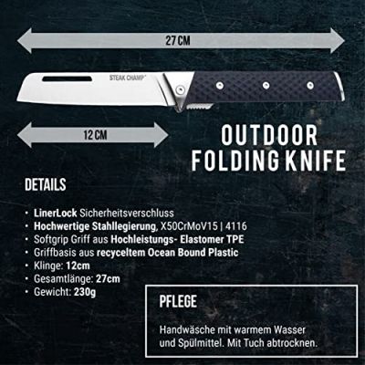 STEAK CHAMP Chef сгъваем нож 12см 