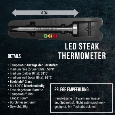 STEAK CHAMP LED термометър 3цвята