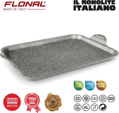 тава Flonal Monolite 35×25 cm – студено кована алуминиевa форма с Magma‑Tech Plus покритие, подходяща за готвене на индукцията и фурната