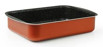 Правоъгълна тава Flonal Pepita Granit 35×25 cm – незалепваща гранитна повърхност, лесно почистване, безопасна за фурна и съдомиялна машина