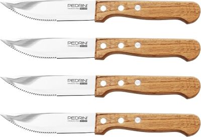 Pedrini комплект прибори за стек – 6 броя, неръждаема стомана