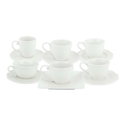 Set от 6 порцеланови чашки със чинийки Maxwell & Williams „Amore“, всяка с различен дизайн