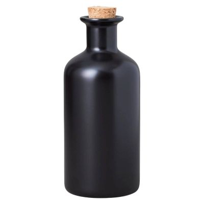 Maxwell & Williams Epicurious Storage Bottle – черна порцеланова бутилка с коркова капачка (580 ml)