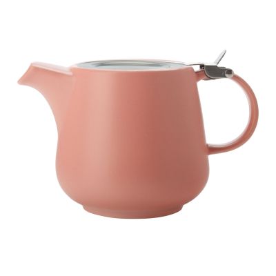 Maxwell & Williams Tint Teapot 0.6 L – порцеланов чайник в коралов матов оттенък с неръждаем филтър