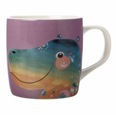 Maxwell & Williams Pete Cromer “Hippo” Mug – цветна порцеланова чаша с илюстрация на хипопотам (420 ml)