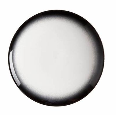 Maxwell & Williams Caviar 15 cm Coupe Plate – Granite – порцеланова чиния с „димен“ омбре ръб и уникална реактивна глазура
