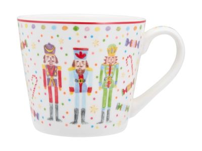 Maxwell & Williams Jolly Joy Nutcracker Mug (DX1407) – порцеланова 400 ml чаша с коледна илюстрация на шихачник в подаръчна кутия