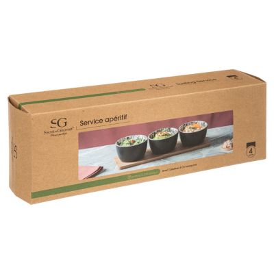 Secret de Gourmet купички 3бр на поставка  FLORAL