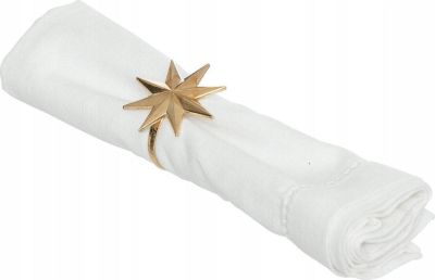 Комплект 2 златисти метални пръстена за салфетки Atmosphera Golden Star 4×4×4 cm