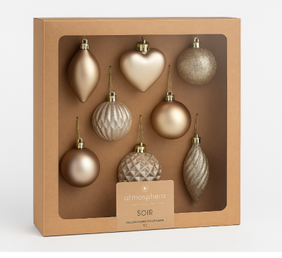 Atmosphera Коледна декорация за елха кутия 7бр SOIR