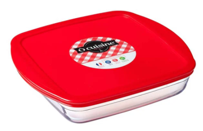 Ocuisine съд за печене със силиконов капак 1л 20х17х5,5см 