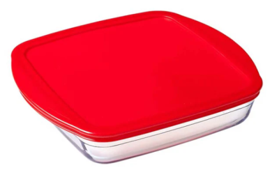 Ocuisine съд за печене със силиконов капак 1л 20х17х5,5см 