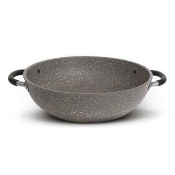 Flonal Monolite Induction тенджера с две дръжки, Ø28/32 cm, с каменно покритие и индукционно дъно – Made in Italy