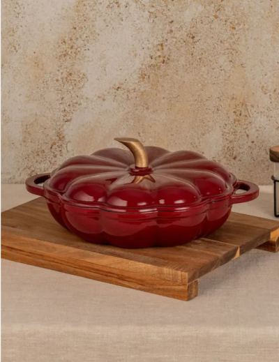 Homla съд за готвене чугун Pumpkin 2л бордо