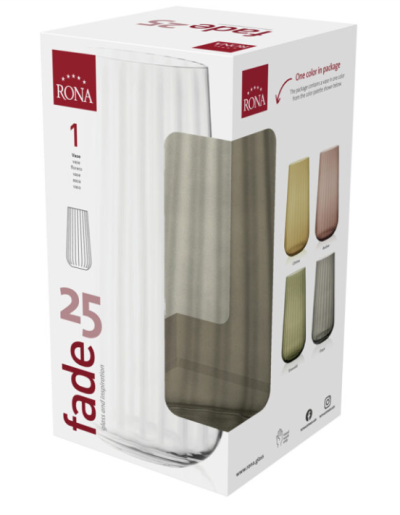 Ваза RONA Fade onyx 25см 