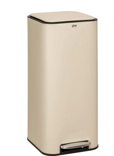 5FIVE КОШ ЗА БОКЛУК С ПЕДАЛ 30л DELTA беж