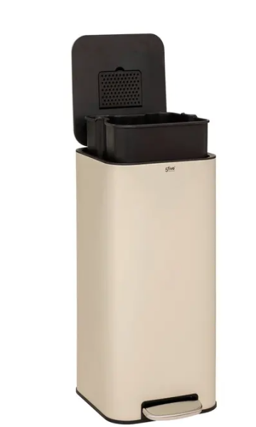 5FIVE КОШ ЗА БОКЛУК С ПЕДАЛ 30л DELTA беж