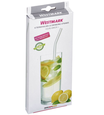 Westmark стъклени сламки+четка 6бр
